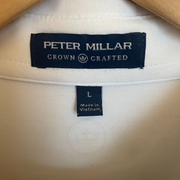 Peter Millar Golf Polo Large Striped Breathable Outdoors Lightweight Breathable - Picture 3 of 11